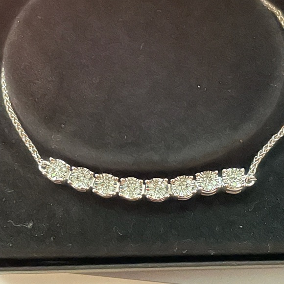 Diamond Cluster Bolo Bracelet - Picture 3 of 6